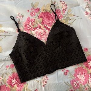 New embroidered crop tank